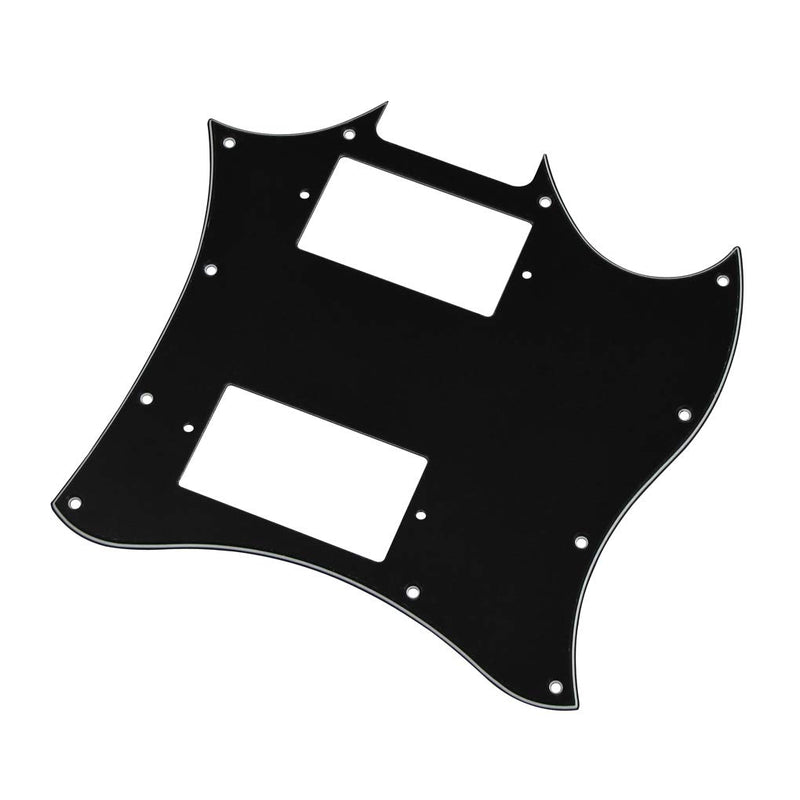 IKN Full Face SG Pickguard Guitar Scratch Plate with Screws Fit SG Guitar Epiphone SG G310 Part, 3Ply Black