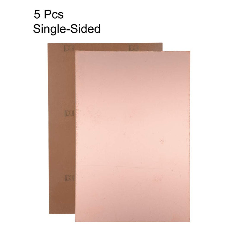 [AUSTRALIA] - uxcell Single-Sided Copper Clad Laminate PCB Circuit Board, FR4 180x120mm 7.09x4.72 inch, 1.5mm Thickness DIY Prototyping PCB Board, Name Board, 5pcs 5 