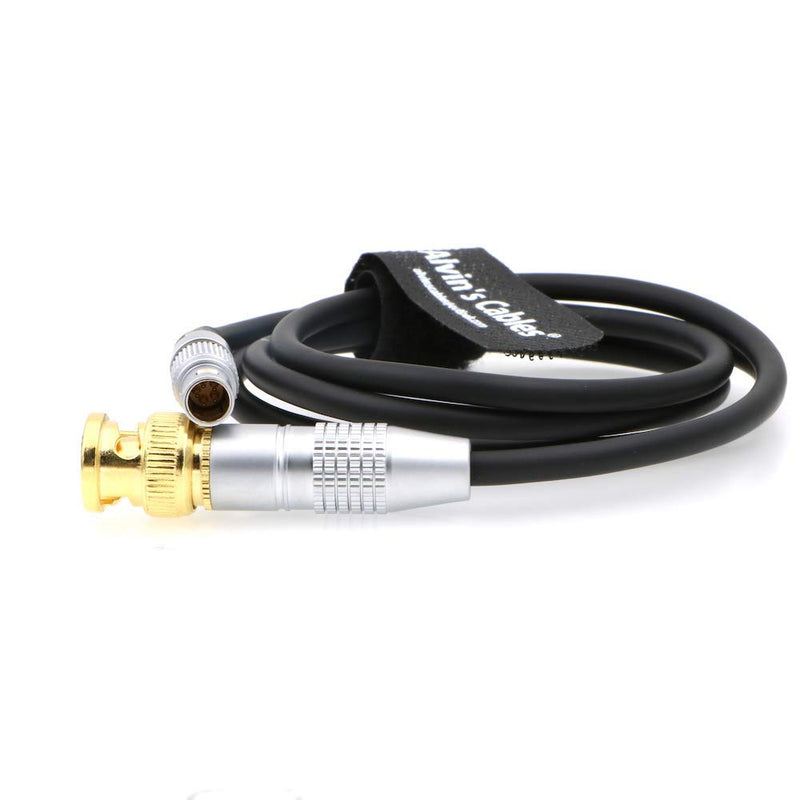 Alvin's Cables 5 Pin Male to BNC SMPTE Time Code Out Cable for ARRI Mini Sound Devices Straight Plug