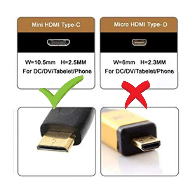 Seadream 6" 15CM High Speed 90 Degree Mini HDMI Up-toward Male to HDMI Female Cable Adapter Connector (Up-Toward)