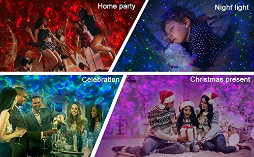 [AUSTRALIA] - Star Projector, 15 Light Colors, Night Light LED Nebula Projector with Galaxy Starry Projector Light Build-in Bluetooth Hi-Fi Stereo Music Speaker for Baby Bedroom, Game Rooms, Party 
