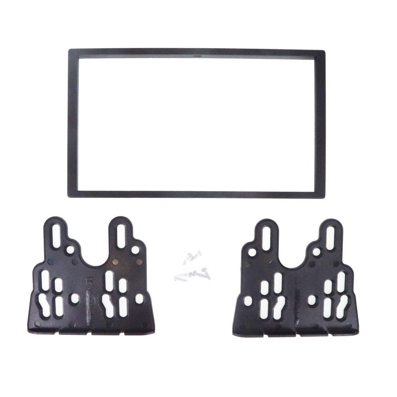 YuYue Radio Stereo Panel for VW Touran Caddy SEAT Skoda Fabia Octavia Fabia 2 Din Car Radio Frame Fascia Panel DVD Stereo CD Panel Dash Mount Refit Installation Trim Kit Frame (Black) Black