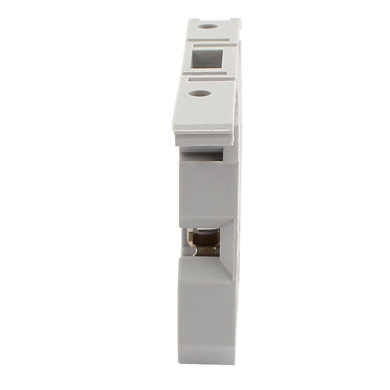 uxcell 10Pcs ASK1EN DIN Rail Mount Fuse Holder Terminal Block 500V 4mm2 Cable Gray