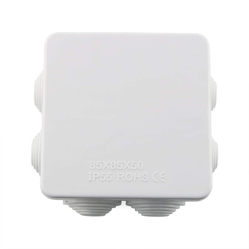 E-outstanding ABS Plastic Junction Box IP55 Waterproof Power Box Electric Control Box DIY Outdoor Electrical Connection Box Cable Branch Box 85x85x50mm (3.4"x3.4"x2")