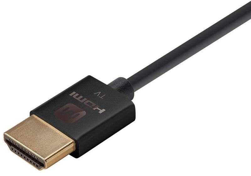 Monoprice HDMI High Speed Active Cable - 10 Feet - Black, 4K@60Hz, HDR, 18Gbps, 36AWG, YUV 4:4:4 - Ultra Slim Active Series 10ft