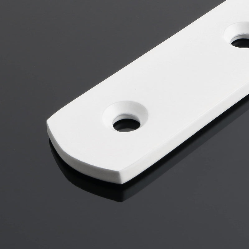 Alise 4 Pcs Shelf Bracket Stainless Steel Brackets Heavy Duty Corner Brace Support Fastener Wall Hanging 5X5 Inch,JM125W-4P White Finish 125x125mm