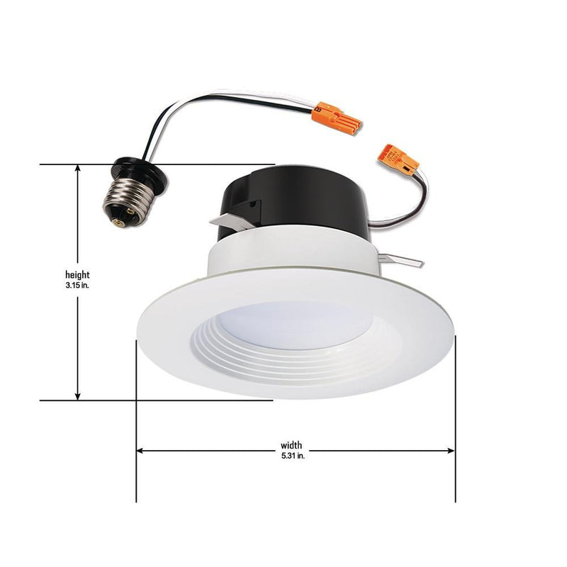 Halo LT460WH6950R LT 4 in. White Integrated Ceiling Light Retrofit 5000K Daylight LED Recessed Trim, 4 inch Standard