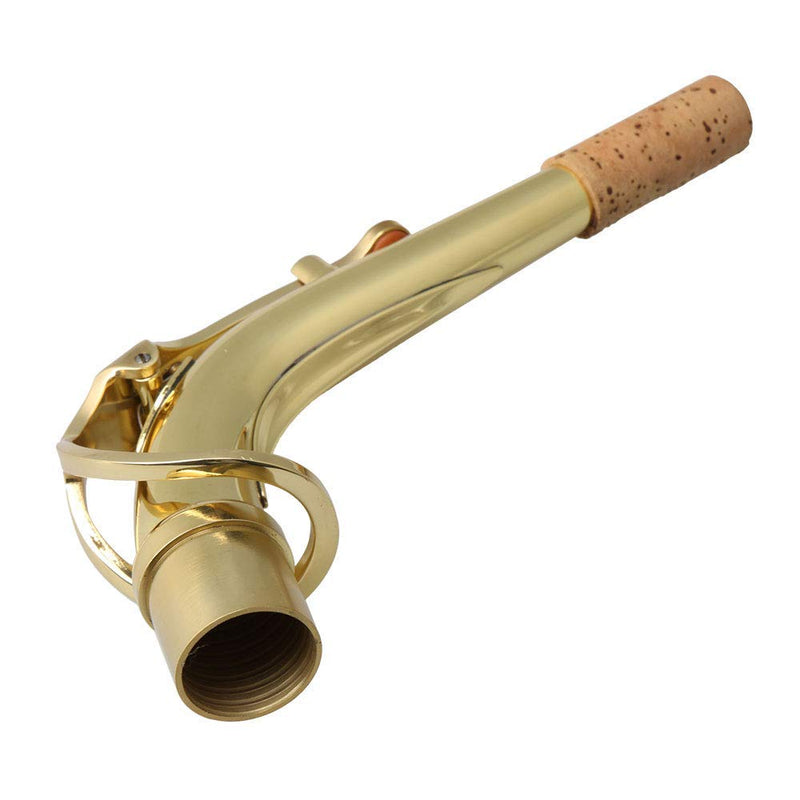 Liyafy 24.5mm/0.96” Alto Saxophone Sax Bend Neck Brass Material Sax Replacement Part