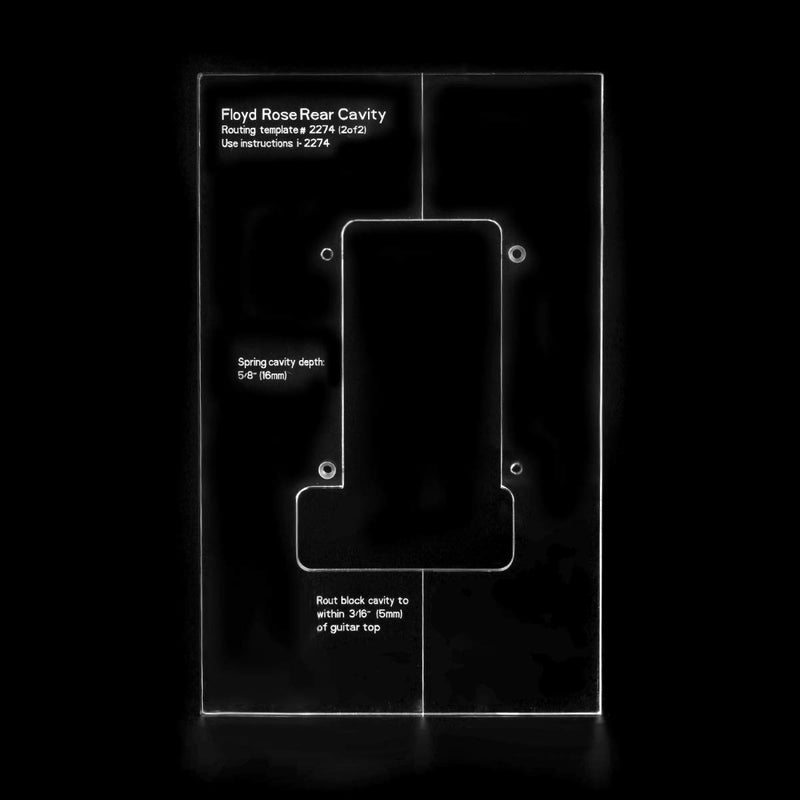 Musiclily Pro CNC Accurate Acrylic Tremolo Bridge Routing Templates Set for Floyd Rose