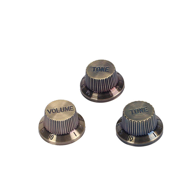 Alnicov Bronze Guitar Contral Knobs,Top Hat Bell Knobs Push On Guitar Bass Knobs For 5.8Mm Pots