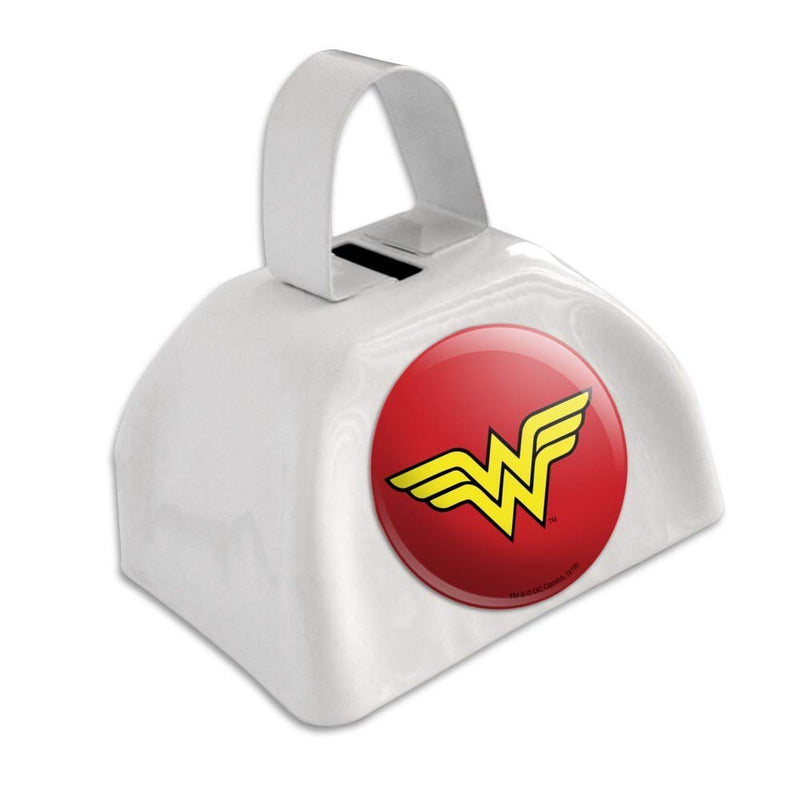 Wonder Woman Classic Logo White Metal Cowbell Cow Bell Instrument