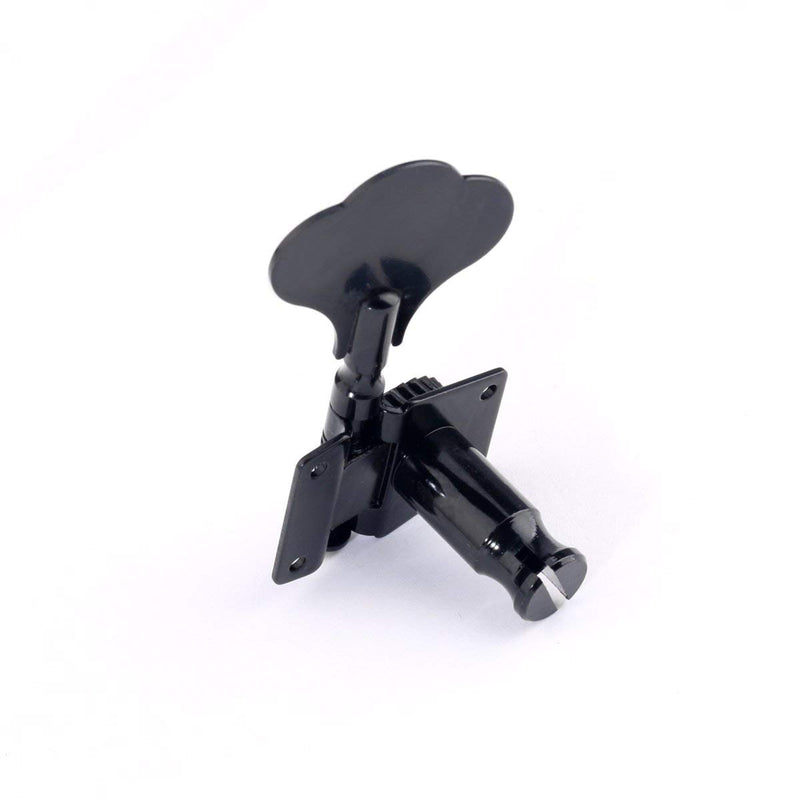Musiclily 2R2L Bass Vintage Open Gear Tuner Tuning Keys Pegs Machine Head for Fender Precison Jazz PB JB Bass Guitar Replacement,Black Black