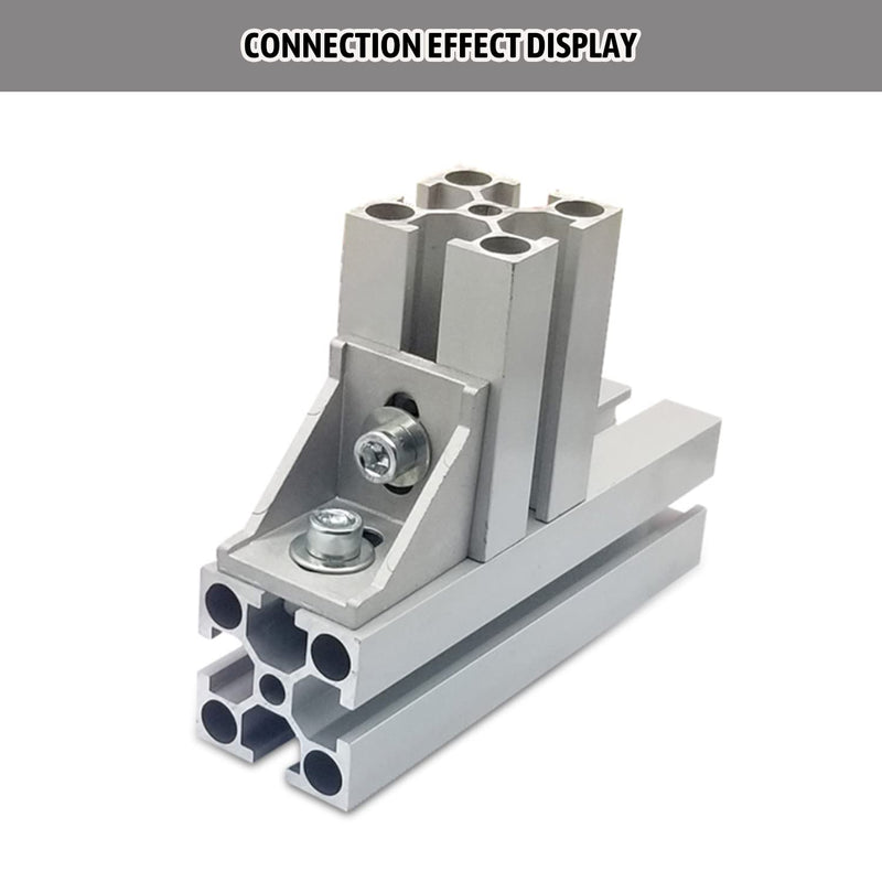 MroMax 4PCS Inner Angle Bracket Gusset Aluminum Alloy Inner Joint Bracket Suitable for 4545 Series Aluminum Extrusion Profile Silver