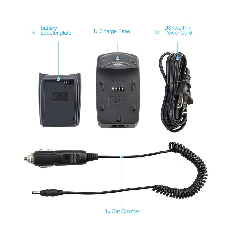 NP-W126 Battery Charger for Cameras,Charger for Fuji Fujifilm FinePix HS30EXR HS33EXR HS35EXR HS50EXR X Series X-A1 X-E1 X-E2 X-M1 X-Pro 1 X-T1 Cameras (with USB and Car Charger,NO Battery)