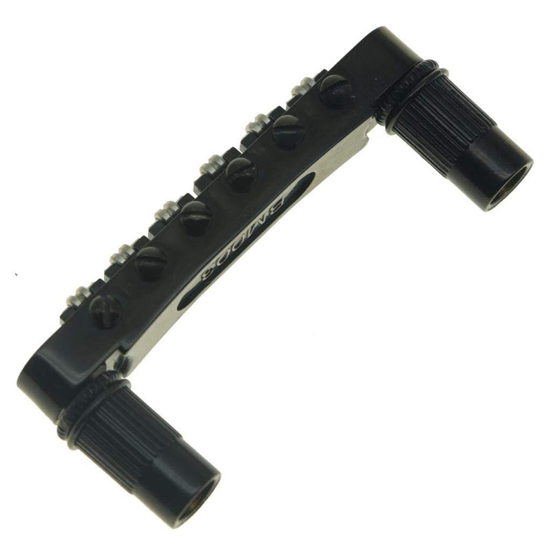 KAISH Black Guitar Roller Saddle Bridge Tune-O-Matic Bridge For Epiphone Les Paul,SG,Dot,Bigsby Guitar with M8 Threaded Posts