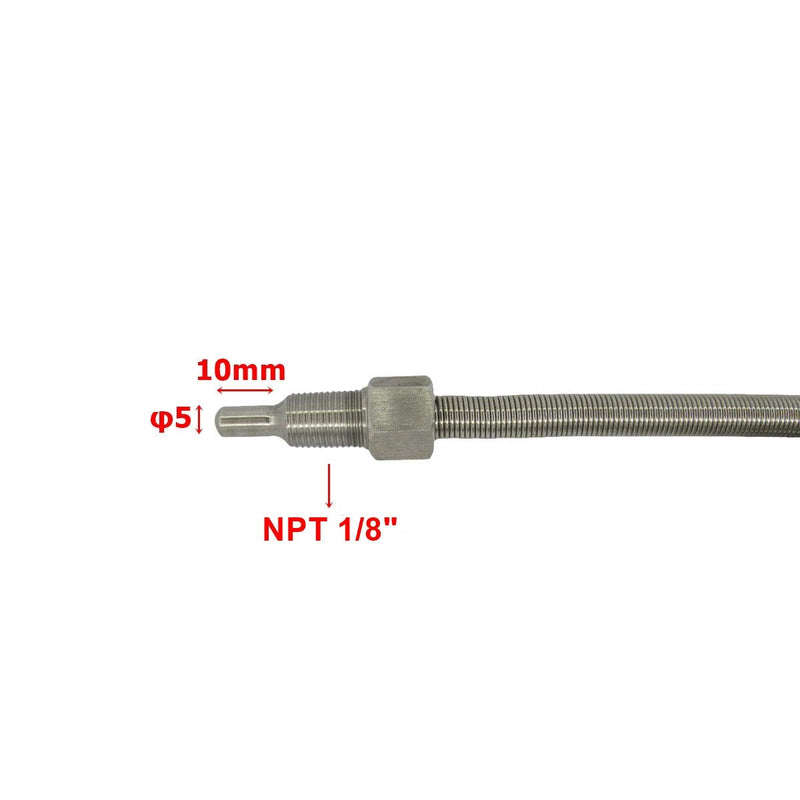 Exhaust Gas Temperature Sensors K Type Probe with 1/8 NPT Threads and 2m Lead Cable
