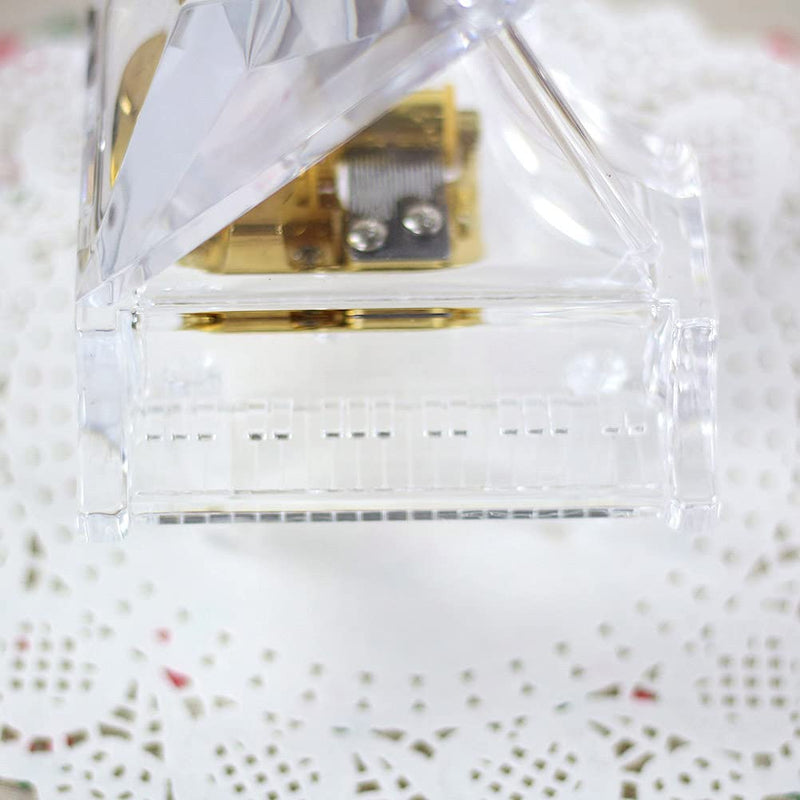 SOFTALK Mechanical Wind-up Music Box Piano Musical Box Transparent Acrylic Graceful Melody for Gifts for Christmas,Birthday and Valentine's Day … (Tune : Anastasia-Once Upon a December) Tune : Anastasia-once Upon a December