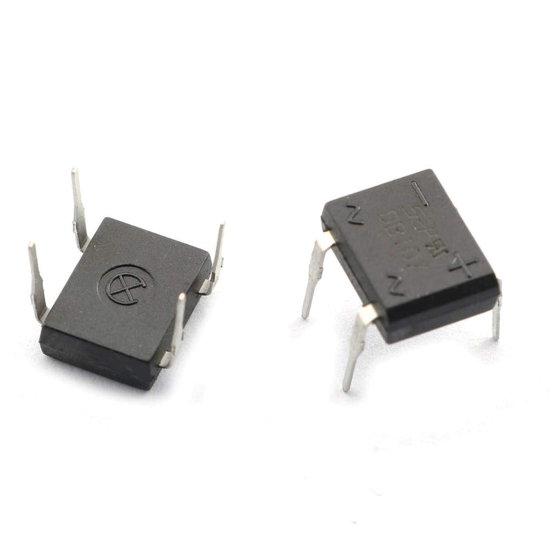 Tegg DB107 Bridge Rectifier 10PCS Electronic Silicon Diodes 1A 1000V 4-Pin Single Phase Diode Rectifier Bridge