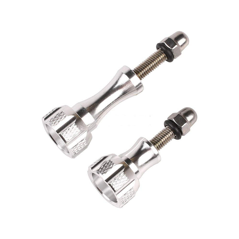 Aluminum Thumbscrew Set for Gopro Session, Durable Thumb Knob for Hero 8,7,6,5,4, 3+, 3, 2, 1,DJI OSMO Action Cameras (3PCS, 1Long + 2 Short) (Silver) Silver