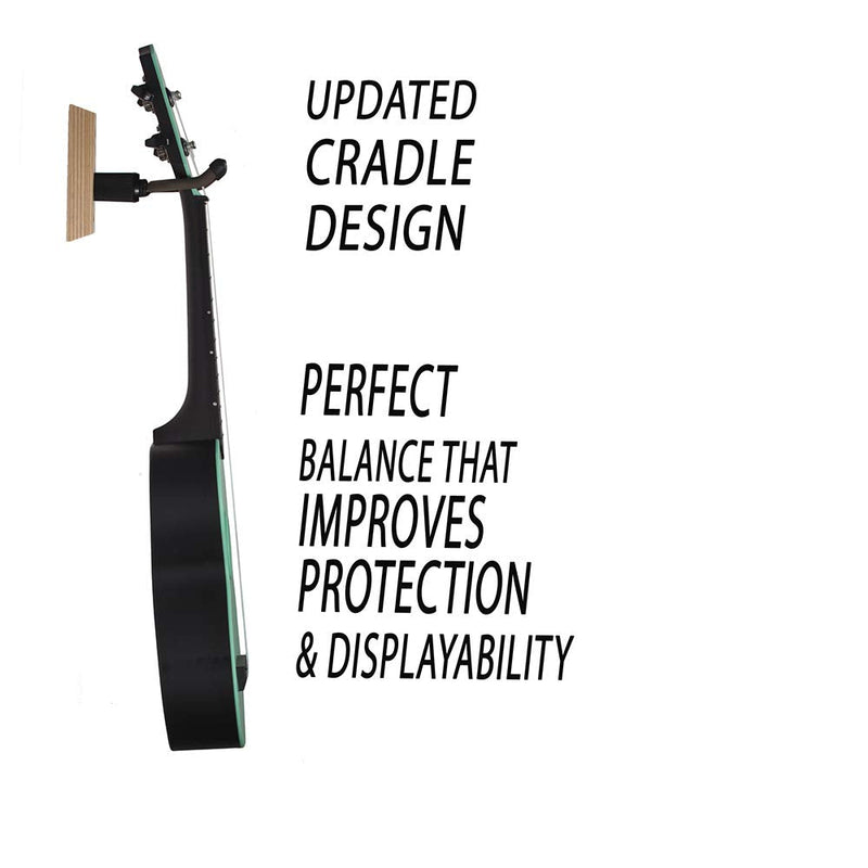 String Swing Wall Mount Ukulele Hanger Hardwood Ukele or Mandolin Wall Mount Pineapple Tenor Concert Compatible for Home & Studio CC01UK-A - Ash