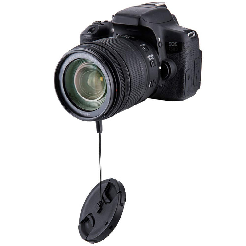 2 Pack JJC 49mm Front Lens Cap Cover with for Canon EF 50mm f1.8 STM, EF-M 15-45mm f/3.5-6.3, Sony E 55-210mm f/4.5-6.3, E 35mm f1.8, E 50mm f1.8, FE 28mm f2 and Other Lenses with 49mm Filter Thread