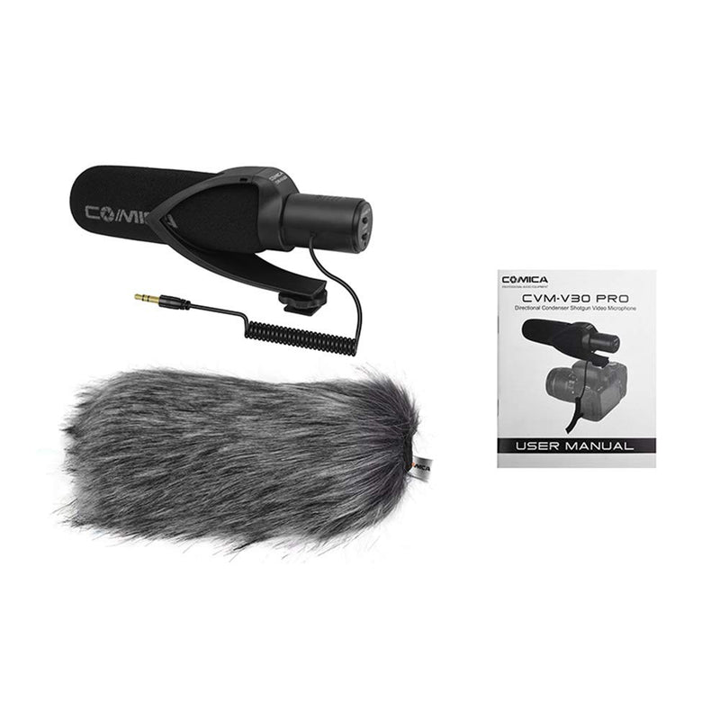 CoMica CVM-V30 PRO Directional Condenser Shotgun Video Microphone Compatible with Canon Nikon Sony Panasonic Fuji Olympus DSLR Camera Camcorder