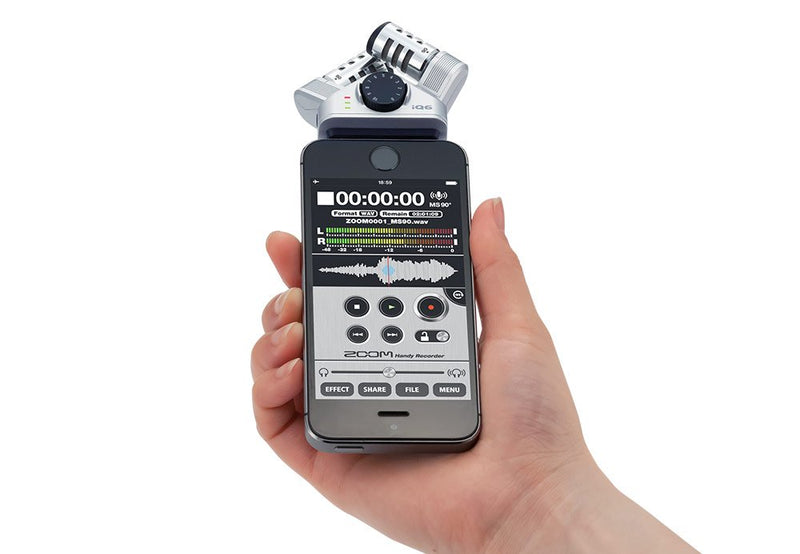 Zoom iQ6 Stereo X/Y Microphone for iPhone/iPad for Recording Audio for Music, Interviews, and More