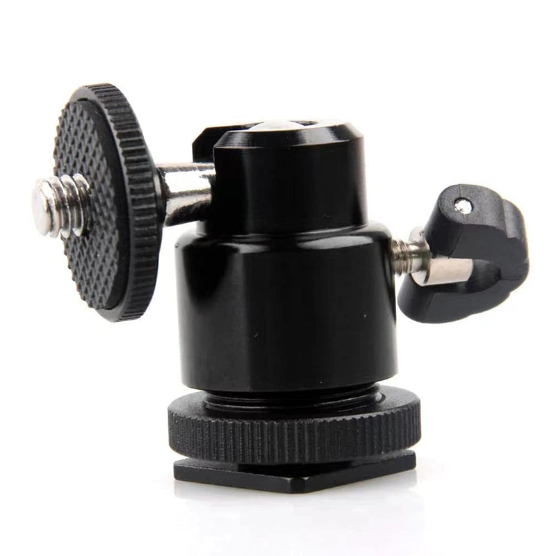 Donuts Hot Shoe Mount Adapter 1/4" Thread Mini Ball Head Ring Light Adapter for Cameras Camcorders Smartphone Microphone Gopro Canon LED Video Light Video Monitor Tripod Monopod camera hot shoe mount 2 pack