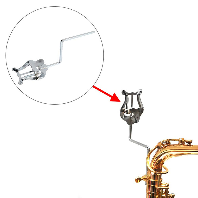 Alto Saxophone Sheet Music Clip Sax Lyre Clamp-On Holder,Stainless Steel