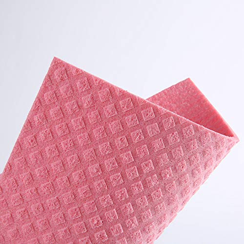 Sold_By_Cheapnwork Reusable Cleaning Cellulose Sponge Cloths Absorbent Wipes Clean Kitchen Car Dish Eco-Friendly Dishcloth Hand Towel Auto - 1pack (5pcs) 1 pack (5pcs)
