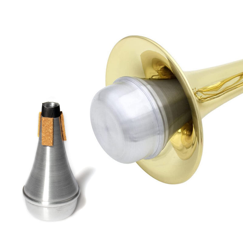 Cherrock Trumpet Practice Mute Lightweight Aluminum Trumpet Mute Silencer for Jazz Classic, Excellent for Beginners and Students