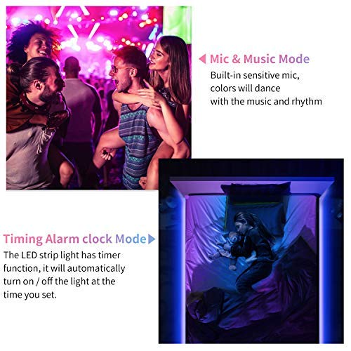 [AUSTRALIA] - LED Strip Lights, Waterproof LED Lights, 32.8ft RGB Color Changing Lights, Music Sync Built-in Mic, Bluetooth APP Controlled, 5050 Flexible Light Strip Kit, Rope Lights for Home, Party, TV, Ceiling App Control 