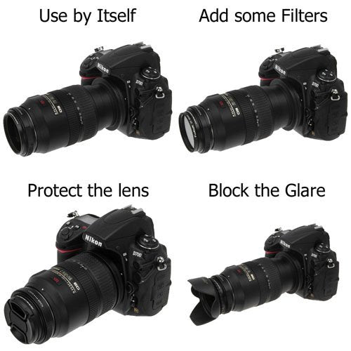 Fotodiox RB2A 49mm Macro Reverse Ring Kit with G and DX Type Lens Aperture Control, and 52mm UV Protector fits Nikon D1, D1H, D1X, D2H, D2X, D2Hs, D2Xs, D3, D3X, D3s, D4, D100, D200, D300, D300S, D700, D800, D800E, D40, D50, D60, D70, D70S, D80, D40X, ...