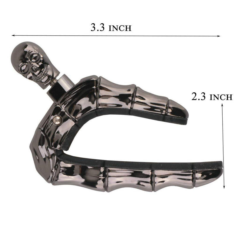 Guitar Capo Skull Capo for Acoustic and Electric Guitar Skeleton Head Ukulele Capo for Banjo Mandolin Bass and Classical Guitar Comes with 5 Picks Black