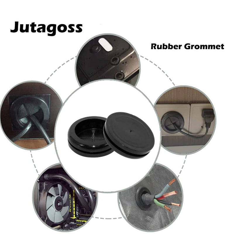 Jutagoss 5 PCS Rubber Grommet Mounting Dia 90mm Oil Resistant Armature Rubber Grommets for Wiring Cable Black 90mm 5pcs