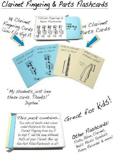 Clarinet Student Gift Pack (Flashcards, Fingering Rubber Stamp & Pad!)