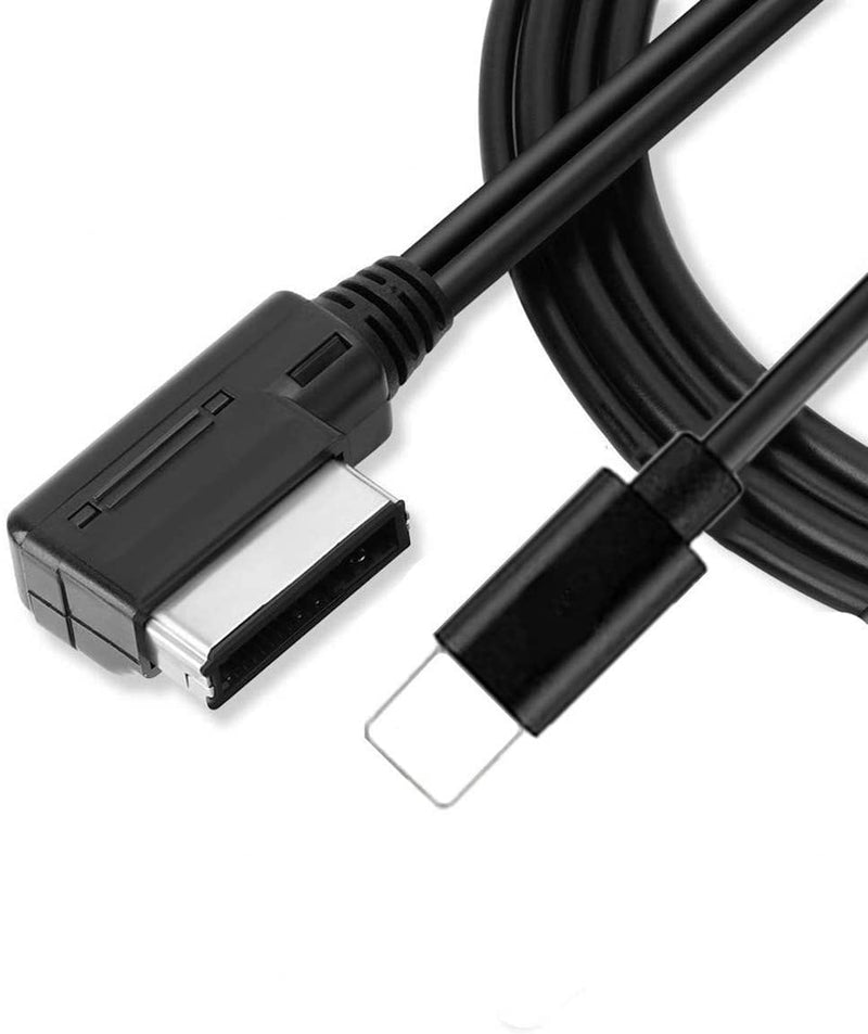 [AUSTRALIA] - FCOUIID 2 in 1 AMI Music Interface Charg Aux Adapter - Media Interface Consumer Cable Compatible with MB COMAND-APS NTG4.5 System for IP 14 13 12 Pro Max 11 Xs max XR (3.3 FT) 