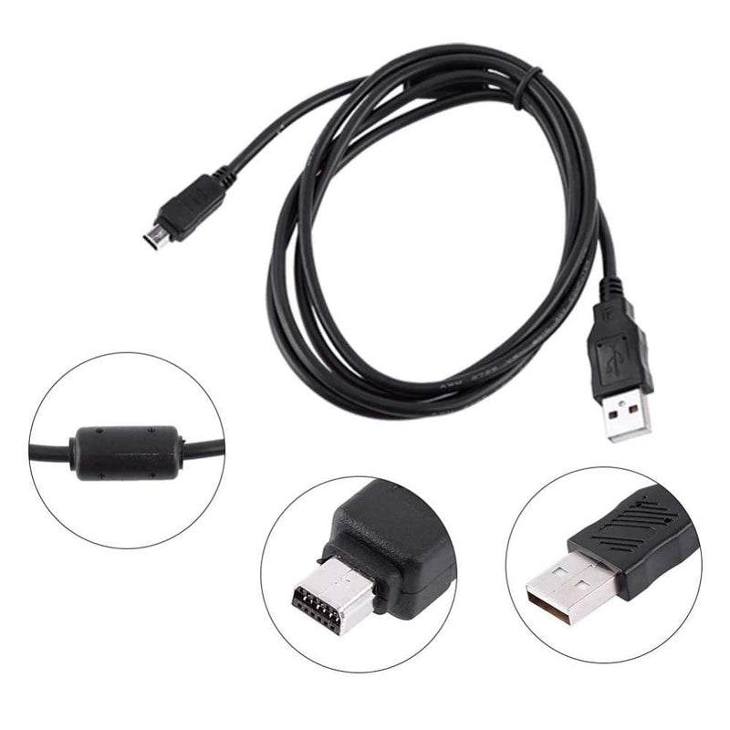 CB-USB5 USB Cable Replacement 12Pin CB-USB6/CB-USB8 Camera Transfer Data Sync Charging Cord Compatible with Olympus Digital Camera E330 E-410 E-510 E520 SZ-10 SZ-30 Olympus Tough TG-1 and More (4.9ft)