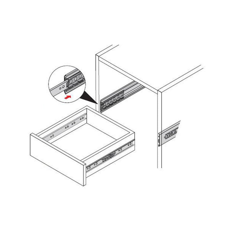 Zengest Full Extension Less Noise Ball Bearing Drawer Slides, 10 Inches, 1-Pair 10 Inch