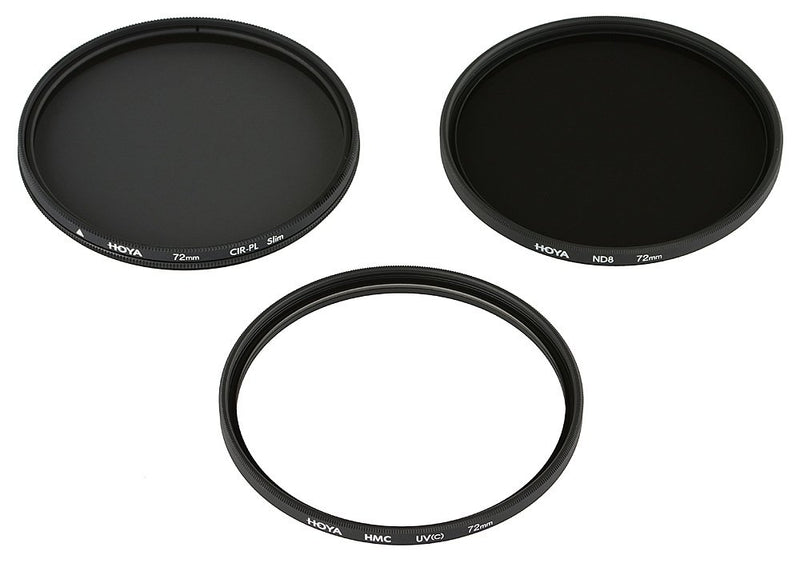 Hoya 52mm Digital Filter Kit - HMC UV(C), Circular Polarising & NDx8 with Filter Pouch