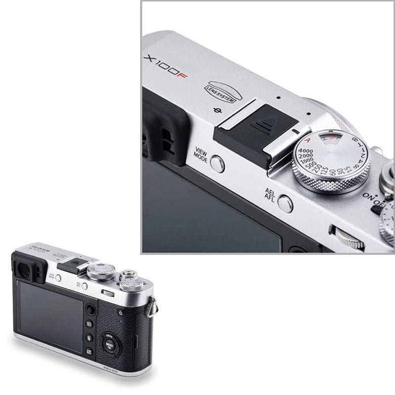 JJC 2 PCS Camera Hot Shoe Cover Cap Protector for Fujifilm Fuji X-E4 X-E3 X-S10 X-T4 X-T3 X-T30 II X-T30 X-T20 X-PRO3 X-PRO2 X100V X100S X-T200 X-T100 X-A10 X-A5 X-H1 GFX100 GFX50S & More -Black 2 Pack Black