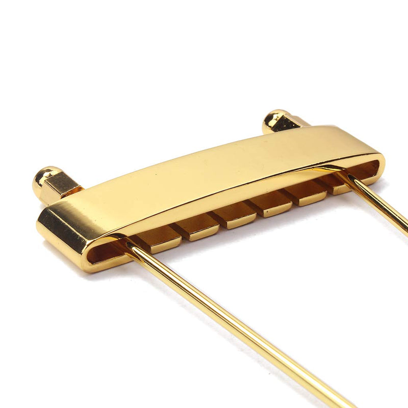 Alnicov 6 String Guitar Trapeze Tailpiece Bridge for Jazz Archtop Guitar Replacement - Gold