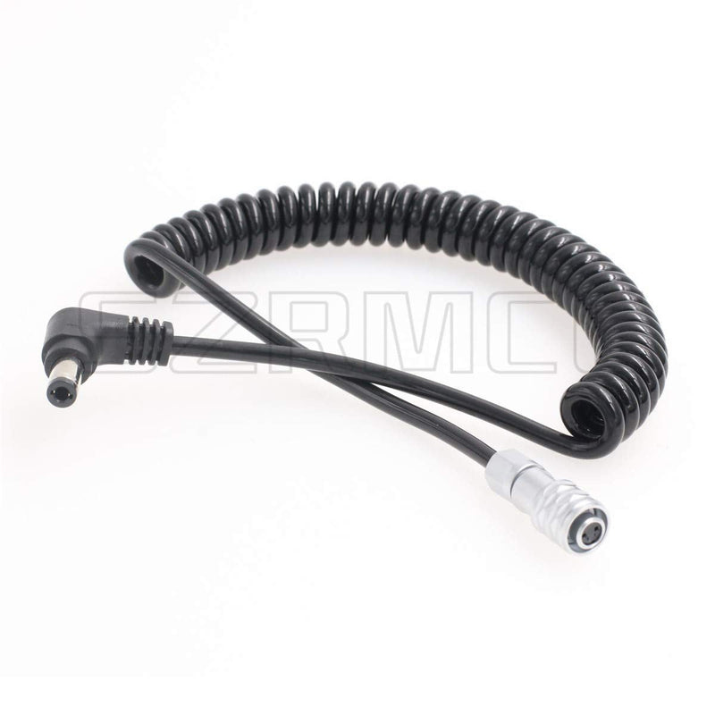 SZRMCC DC2.5mm to Weipu SF610 2 Pin Female Plug Power Cable for BMPCC 4K/6K Blackmagic Pocket Cinema 4K/6K Camera (Coiled Cable, Right Angle DC2.5mm) Coiled Cable