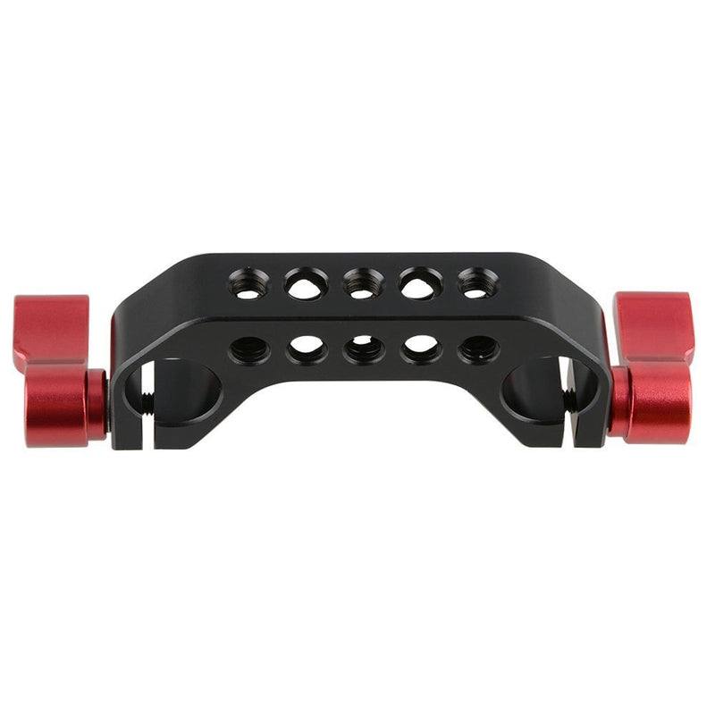 CAMVATE 15mm Rod Clamp with 1/4"-20 Thread for DLSR Camera Rig Cage Baseplate (Red)-2PCS