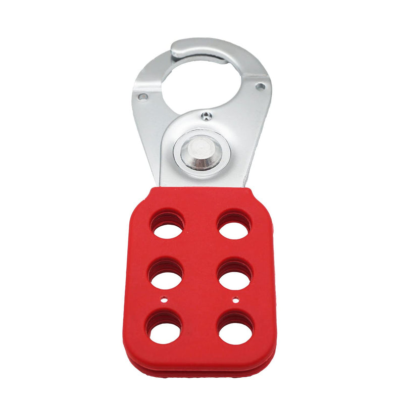 SAWISPHY Lockout Tagout Hasps for Lock Out Devices Loto Safety Supply 4 Pack 1 inch Jaw Diameter Steel Padlock Hasp