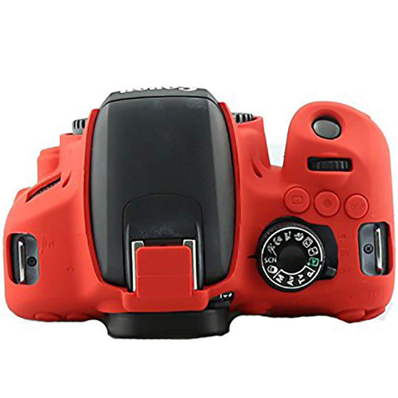Yisau Camera Case for Canon EOS 800D T7i Digital SLR Camera, Professional Silicion Rubber Camera Case Cover Detachable Protective for EOS 800D Camera + Microfiber Cloth (Red) Red