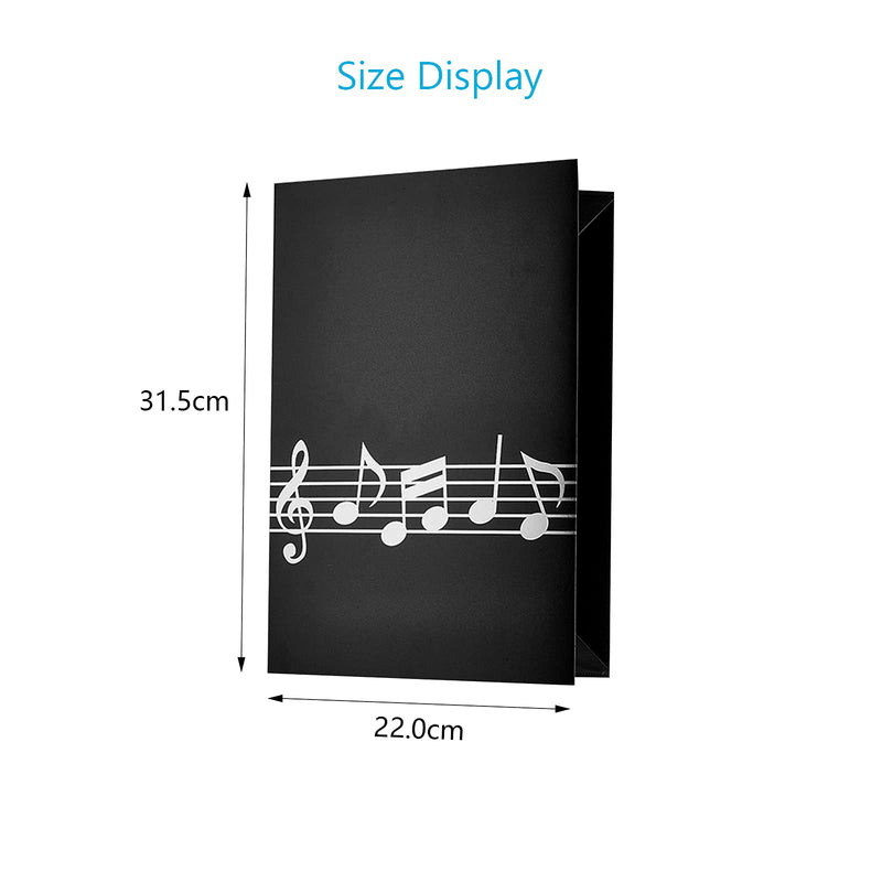 LAMEK Music Folder A4 Sheet Music Display Folder 4-Sided Unfolding File Holder for Piano Guitar Violin Paper Document Music Lovers Students Use B