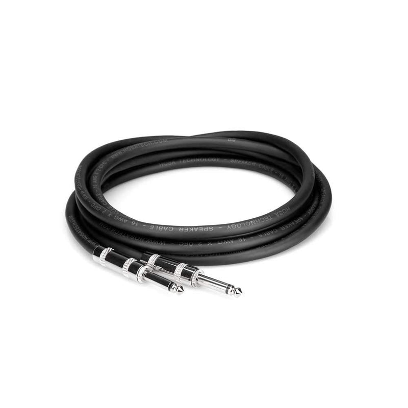 Hosa SKJ-603 1/4" TS to 1/4" TS Speaker Cable, 3 Feet Black 3 ft