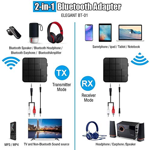 Plus Bluetooth Receiver, HiFi Wireless Audio Adapter, Bluetooth 5.0 Receiver with 3D Surround aptX Low Latency for Home Music Streaming Stereo System Black