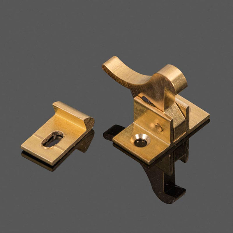 4 Pack Brass Heavy Duty Elbow Latch Window - Cabinet Door Latch for Home/Office/Cabinet Doors &Window Doors，with Mounting Screws 4 Pack